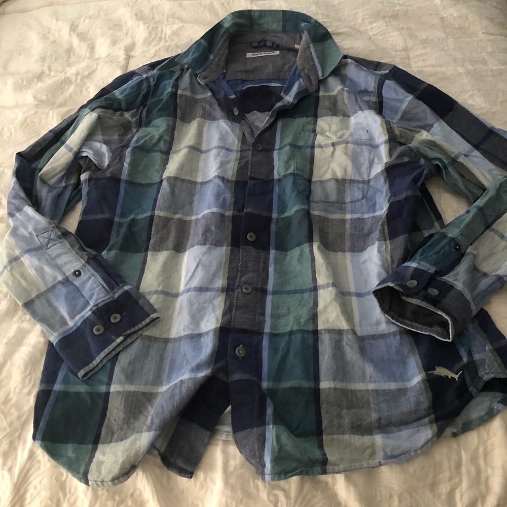 Men’s Tommy Bahama Plaid Shirt Sz L